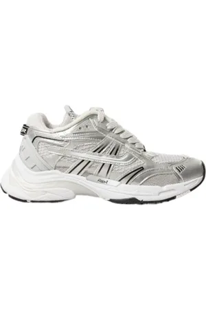 Ash Sko, Dame, Grå, 36 EU, Læder, Race 05 Sølv Læder Sneakers
