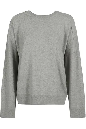 Armarium Strik, Dame, Grå, L, Cashmere, Kashmir Grå Sweater Langærmet Crewneck Jumper