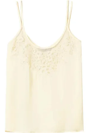 Twin-Set Top, Dame, , L, Uld, Creme Top til Kvinder