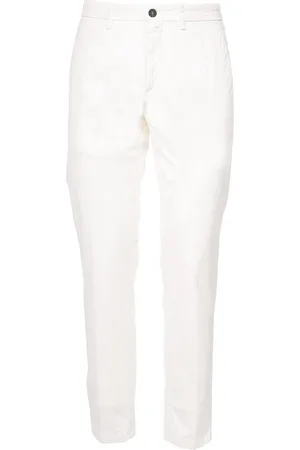 Siviglia Bukser, Herre, Hvid, W31, Bomuld, Slim Fit Bomuld Gabardine Bukser