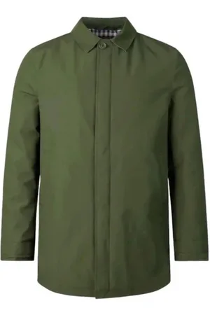 Aquascutum Jakke, Herre, Grøn, L, Uld, Vandtæt Quiltet Herrejakke