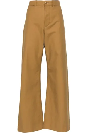 Chloé Bukser, Dame, Brun, M, Bomuld, Wide Leg Bukser