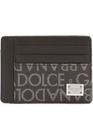 Dolce & Gabbana Tilbehør, Herre, Sort, ONE SIZE, Sort Monogram Pung Kortholder
