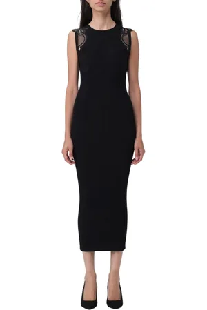 Twin-Set Kjole, Dame, Sort, XS, Elegant Blonde Midi Kjole