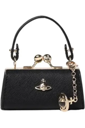 Vivienne Westwood Taske, Dame, Sort, ONE SIZE, Læder, Sort Mini Orb Pung Nøglering