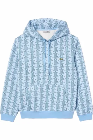 Lacoste Sweathshirts & Hoodies, Herre, Blå, S, Bomuld, Blå Krokodille Logo Sweater