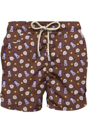 MC2 SAINT BARTH Badetøj, Herre, Brun, M, Polyester, Polyester Shorts og Boxersæt