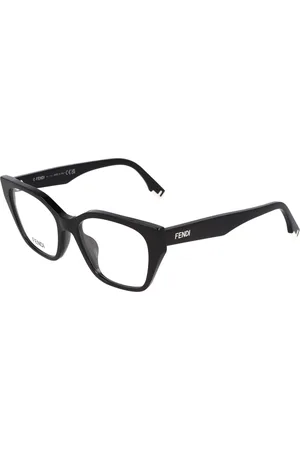Fendi Tilbehør, unisex, Sort, 52 MM, Firkantet acetat briller model Fe50001I