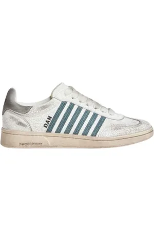 Dsquared2 Sko, Herre, Flerfarvet, 45 EU, Aldret Stribet Sporty Sneakers