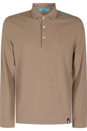 DRUMOHR Top, Herre, Brun, XL, Bomuld, Ice Cotton Polo Skjorte