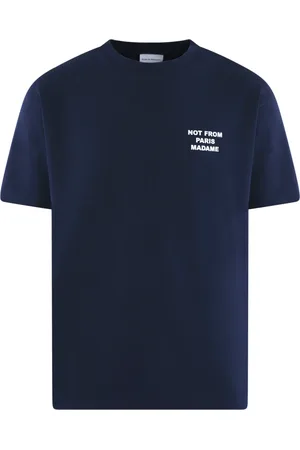 Drôle de Monsieur Top, Herre, Blå, 2XL, Bomuld, Slogan T-shirt