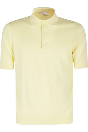 FILIPPO DE LAURENTIIS Top, Herre, Gul, 2XL, Bomuld, Bomuld Polo Skjorte