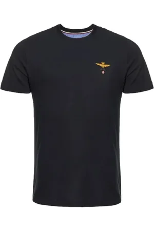 Aeronautica Militare Top, Herre, Blå, 2XL, Bomuld, Bomuld T-shirt