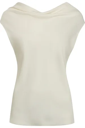 Serafini Top, Dame, , M, Satin, Satin V-Neck Bluse