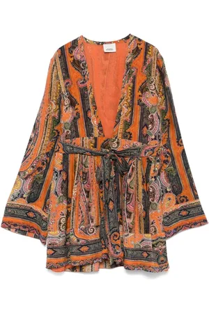 Isabel Marant Kjole, Dame, Flerfarvet, M, Orange Sommerkjoler