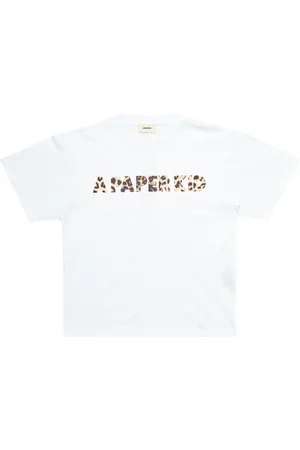 A PAPER KID Top, Herre, Hvid, L, Logo Unisex T-Shirt
