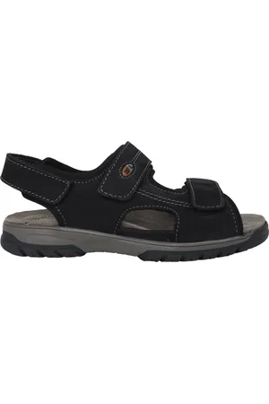 Waldläufer Sko, Herre, Sort, 47 1/2 EU, Bred pasform herresandal - Sort