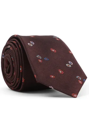 Paul Smith Tilbehør, Herre, Brun, ONE SIZE, Blomstret Herre Slips Elegant Kollektion