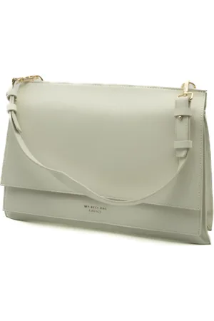My Best Bags Taske, Dame, Grøn, ONE SIZE, Uld, Elegant Valeska Avorio Skuldertaske