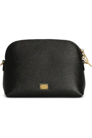 Dolce & Gabbana Taske, Dame, Sort, ONE SIZE, Bomuld, Sort Mini Taske med Kæde Strop