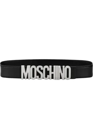 Moschino Tilbehør, Dame, Sort, S, Læder, Elegant Sort Læderbælte Aw23