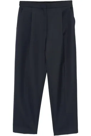 THEORY Bukser, Dame, Blå, XS, Uld, Uldblandede højtaljede tapered bukser
