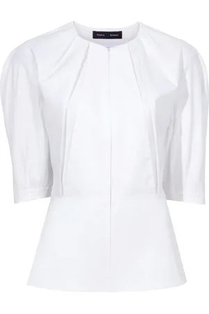 Proenza Schouler Bluser & Skjorter, Dame, Hvid, XS, Bomuld, Front-Zip Georgia Bluse