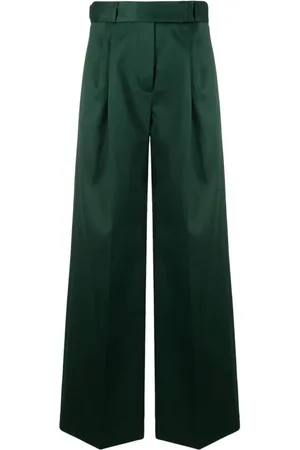 Proenza Schouler Bukser, Dame, Grøn, 3XS, Bomuld, Grøn Bomuld Bredbenede Bukser