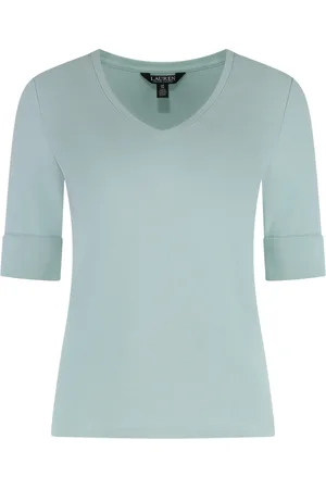 Ralph Lauren Top, Dame, Grøn, S, Bomuld, Stretch bomuld T-shirt