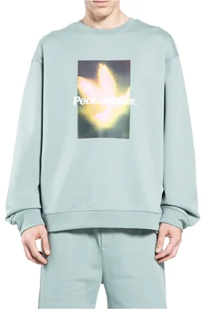 OAMC Sweathshirts & Hoodies, Herre, Grøn, L, Bomuld, Peacemaker Bird Crewneck Sage Jersey