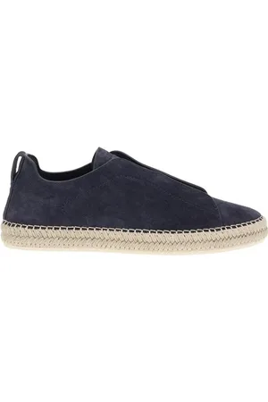 Ermenegildo Zegna Sko, Herre, Sort, 41 1/2 EU, Suede, Suede Slip-On Sneakers