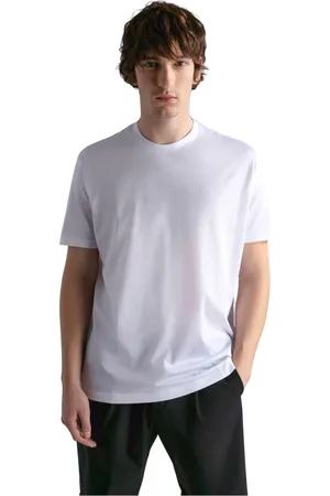 Paul & Shark Top, Herre, Hvid, M, Bomuld, Elegant bomuldst-shirt med broderet logo