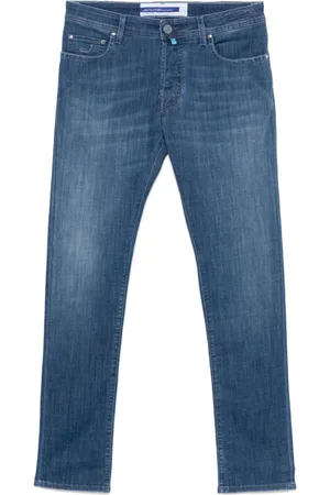 Jacob Cohen Jeans, Herre, Blå, W38, Bomuld, Blå Jeans til Mænd