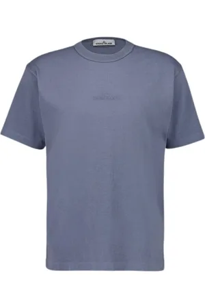 Stone Island Top, Herre, Blå, S, Bomuld, Bomuld T-shirt Klassisk Afslappet Slid