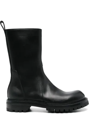 Rick Owens Sko, Herre, Sort, 45 EU, Sort Sideslids Gummisål Sko