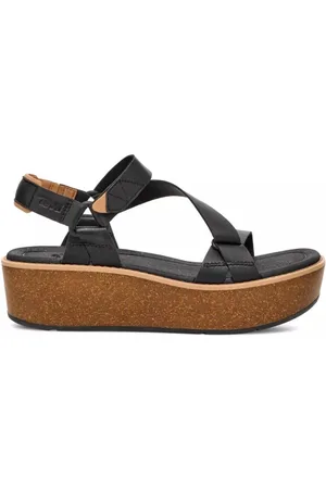Teva Sko, Dame, Sort, 40 EU, Uld, Sorte kile sandaler til kvinder