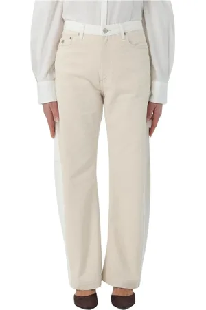 Stella McCartney Jeans, Dame, Hvid, W26, Bomuld, Hvide Straight Leg Jeans