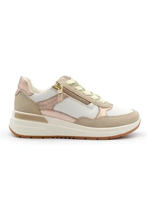 ARA Sko, Dame, Flerfarvet, 39 EU, Læder, Hvide Læder Slip-On Kile Sneakers