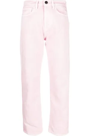 3x1 Jeans, Dame, Lyserød, W24, Bomuld, Sommer Flared Jeans