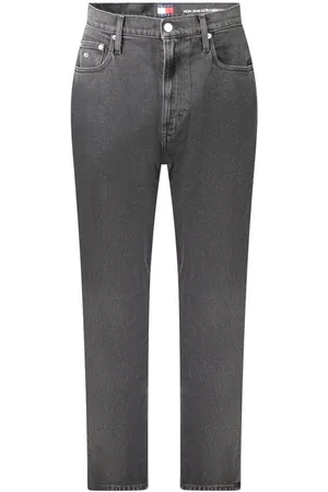 Tommy Hilfiger Jeans, Dame, Grå, W25 L32, Bomuld, Sort Bomuld Mom Jeans