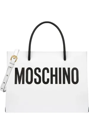 Moschino Taske, Dame, Hvid, ONE SIZE, Læder, Hvid Læder Shopper Taske