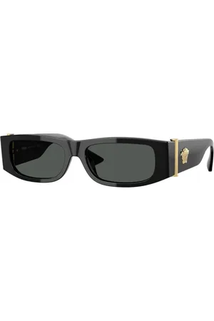 VERSACE Tilbehør, unisex, Sort, 55 MM, Uld, Stilfulde Sorte Solbriller
