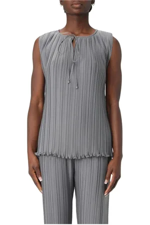 Lanvin Top, Dame, Grå, XS, Moderne ståltop med elegant detaljering