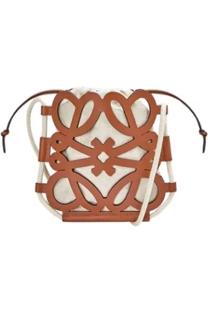Loewe Taske, Dame, Brun, ONE SIZE, Bomuld, Anagram Cut-Out Crossbody Taske