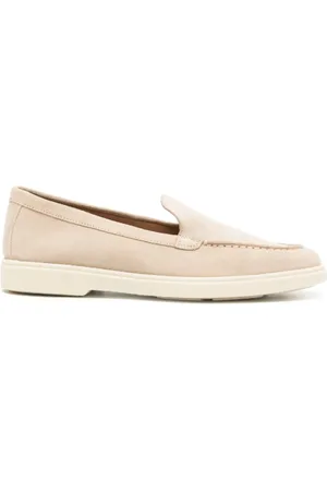 santoni Sko, Dame, , 38 EU, Læder, Ruskind Rundtå Loafers