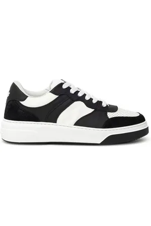 Dsquared2 Sko, Herre, Sort, 40 EU, Læder, Sort & Hvid Læder Sneaker