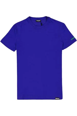 Dsquared2 Top, Herre, Blå, L, Bomuld, Basis Blå Rund Hals T-shirt