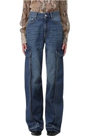Stella McCartney Jeans, Dame, Blå, W25, Denim, Himmelblå Denim Cargo Jeans