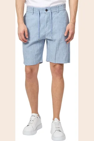 HUGO BOSS Shorts, Herre, Blå, W40, Bomuld, Blå Bomuldssnøre Shorts