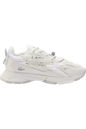 Lacoste Sko, Herre, Hvid, 42 1/2 EU, Læder, Neo Tech Sneakers med reflekterende elementer